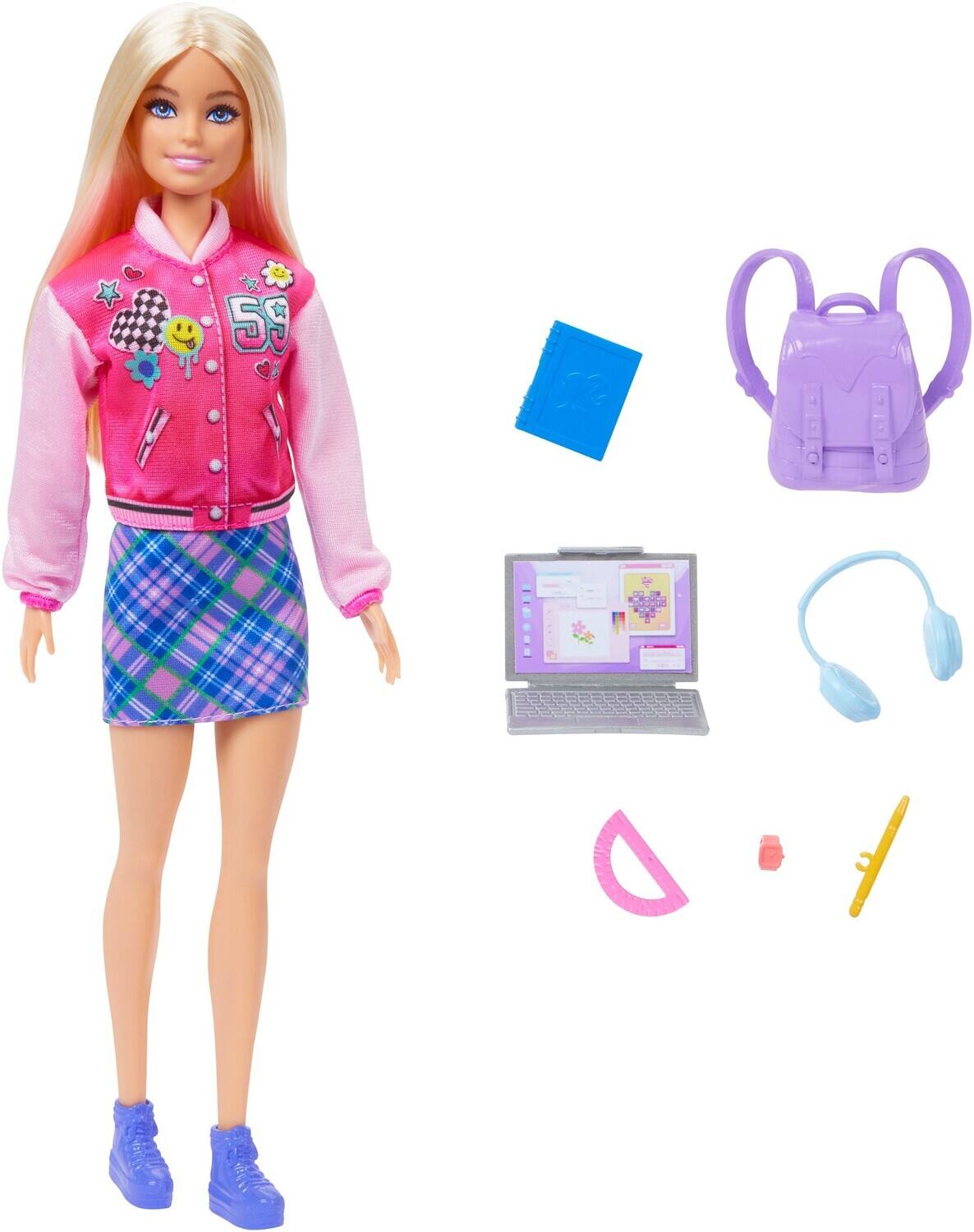 Alt View 4. Mattel - Barbie I Love School, Back to School Doll, Blonde with Accessories   - COLLECTIBLES - Multicolor.