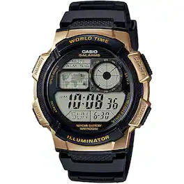 Casio - Men’s Digital Watch with and Gold Dial - AE-1000W-1A3V - Black