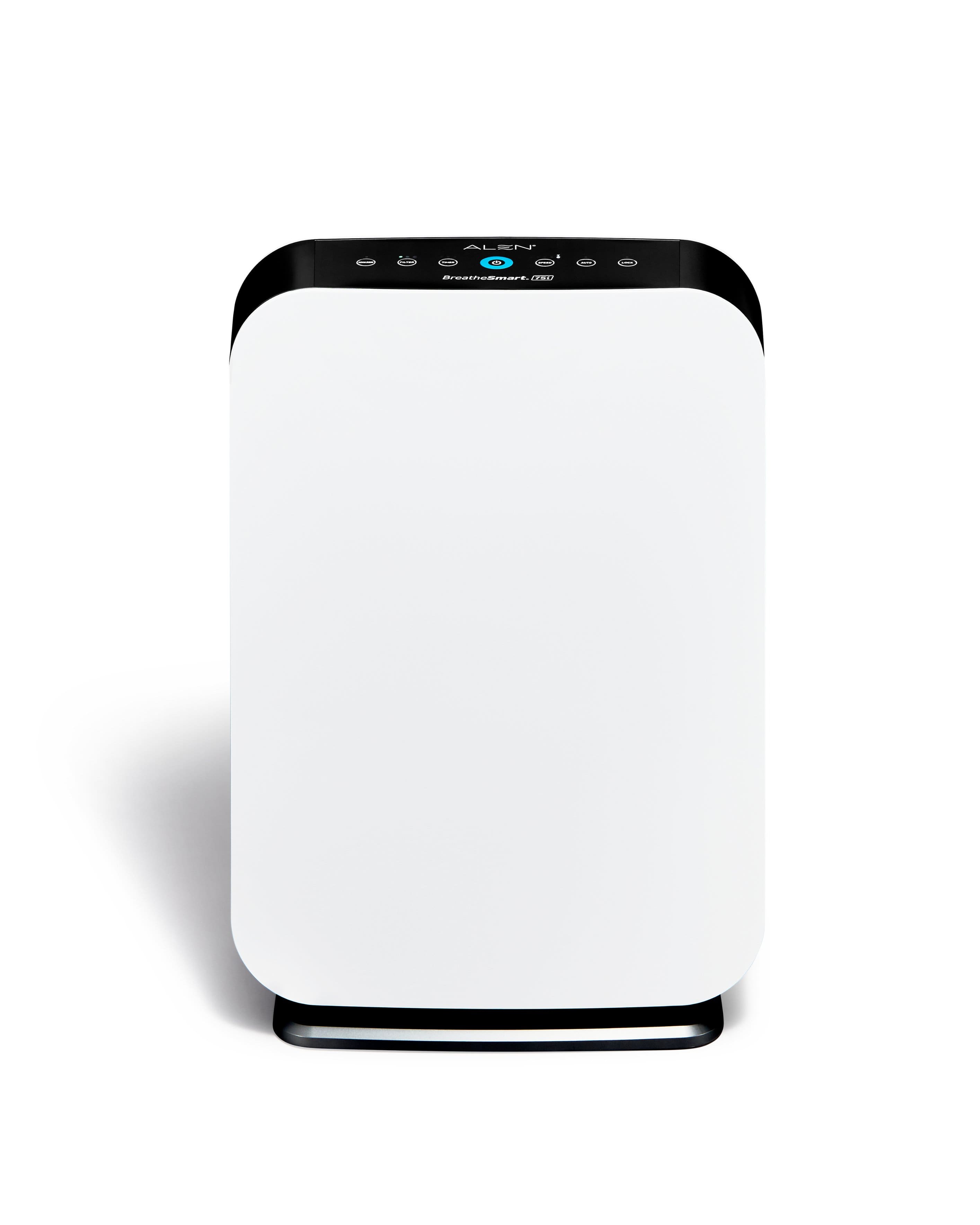 Front. Alen - BreatheSmart 75i 1300 SqFt Air Purifier with Pure HEPA Filter for Allergens, Dust & Mold - White.