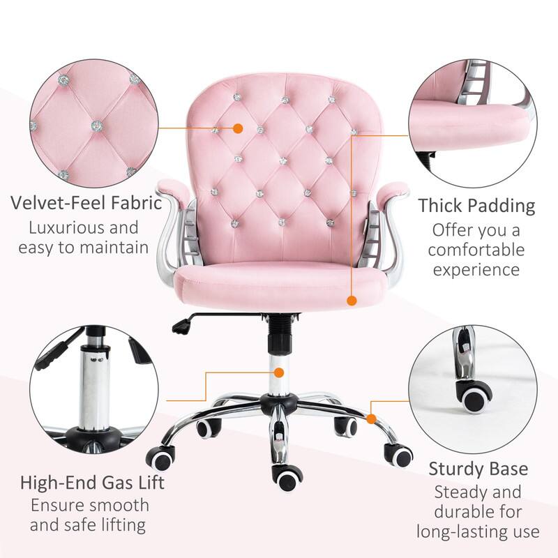 Velvet-Feel Fabric  
Luxurious and easy to maintain  

Thick Padding  
Offer you a comfortable experience  

High-End Gas Lift  
Ensure smooth and safe lifting  

Sturdy Base  
Steady and durable for long-lasting use