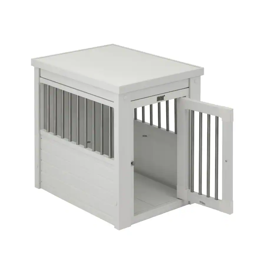 New Age Pet ECOFLEX Dog Crate End Table Antique White Small - Best Buy
