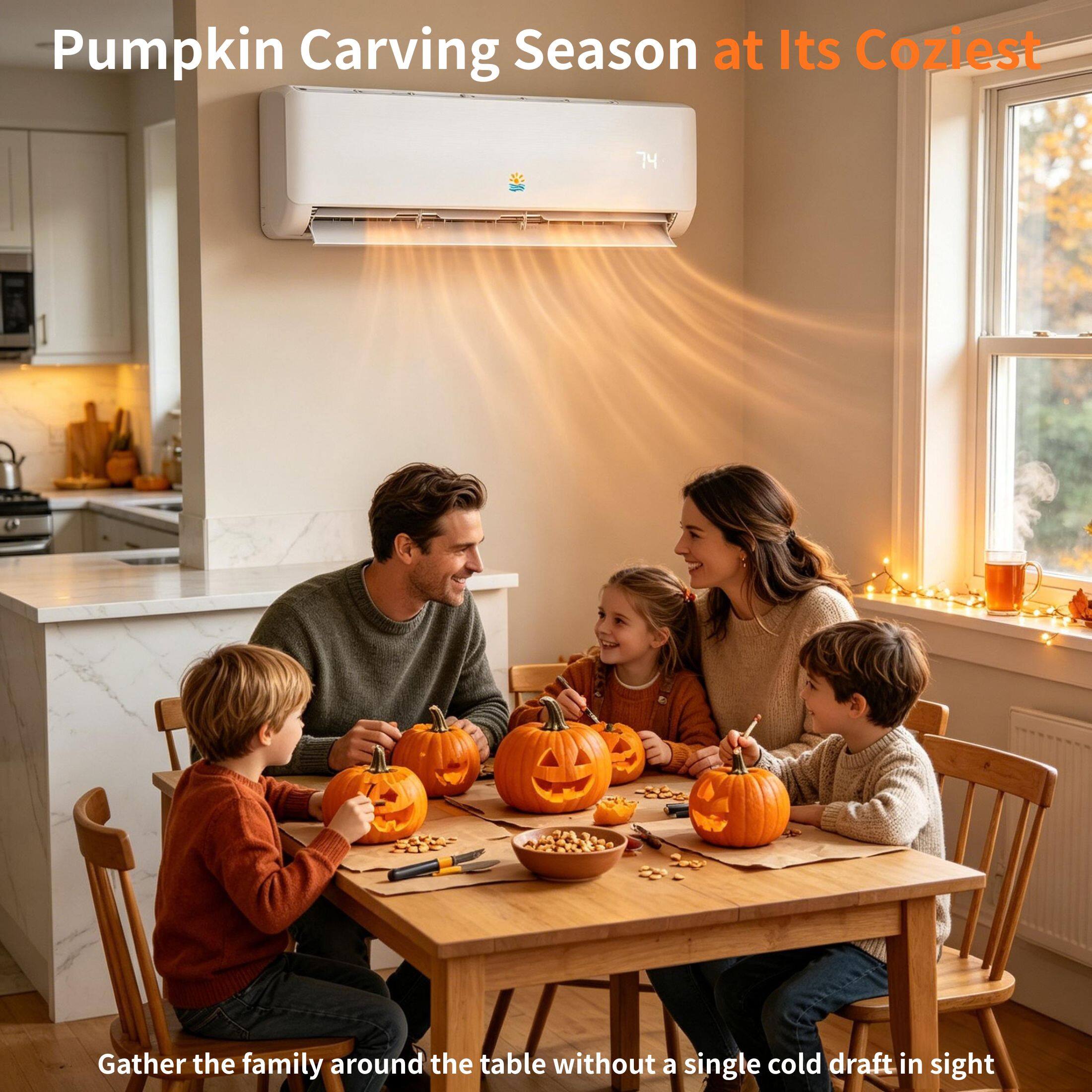 Pumpkin Carving Season at Its Coziest

74

Gather the family around the table without a single cold draft in sight