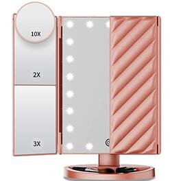 Earthley Blooms - Mirror Light Touch High Quality Product with Modern Design for Daily Use Elegant Stylish Appearance - Rose Gold