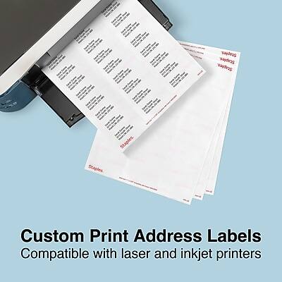 Custom Print Address Labels  
Compatible with laser and inkjet printers