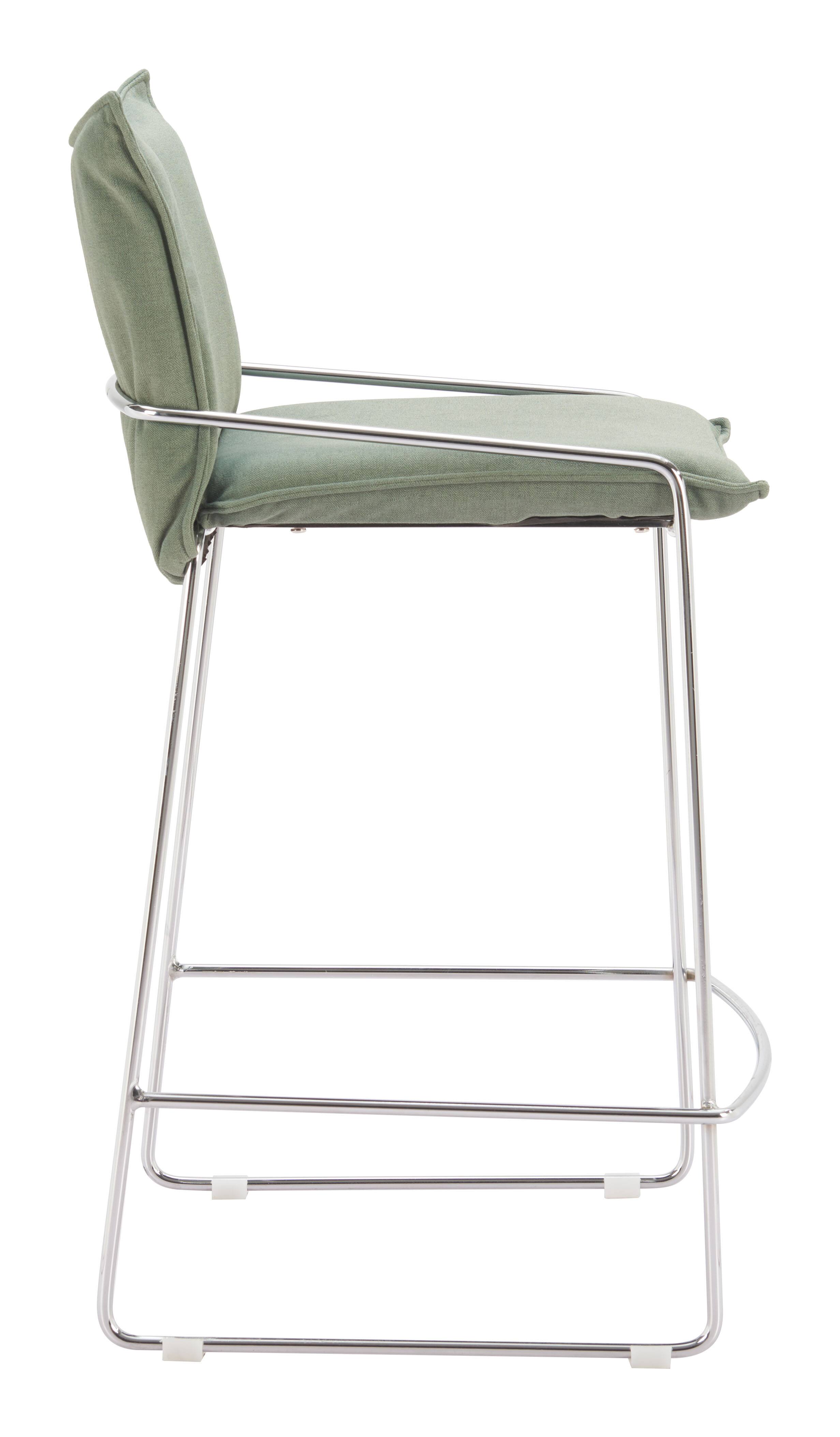 Back. Hivvago - Pola Counter Stool Green - Green.
