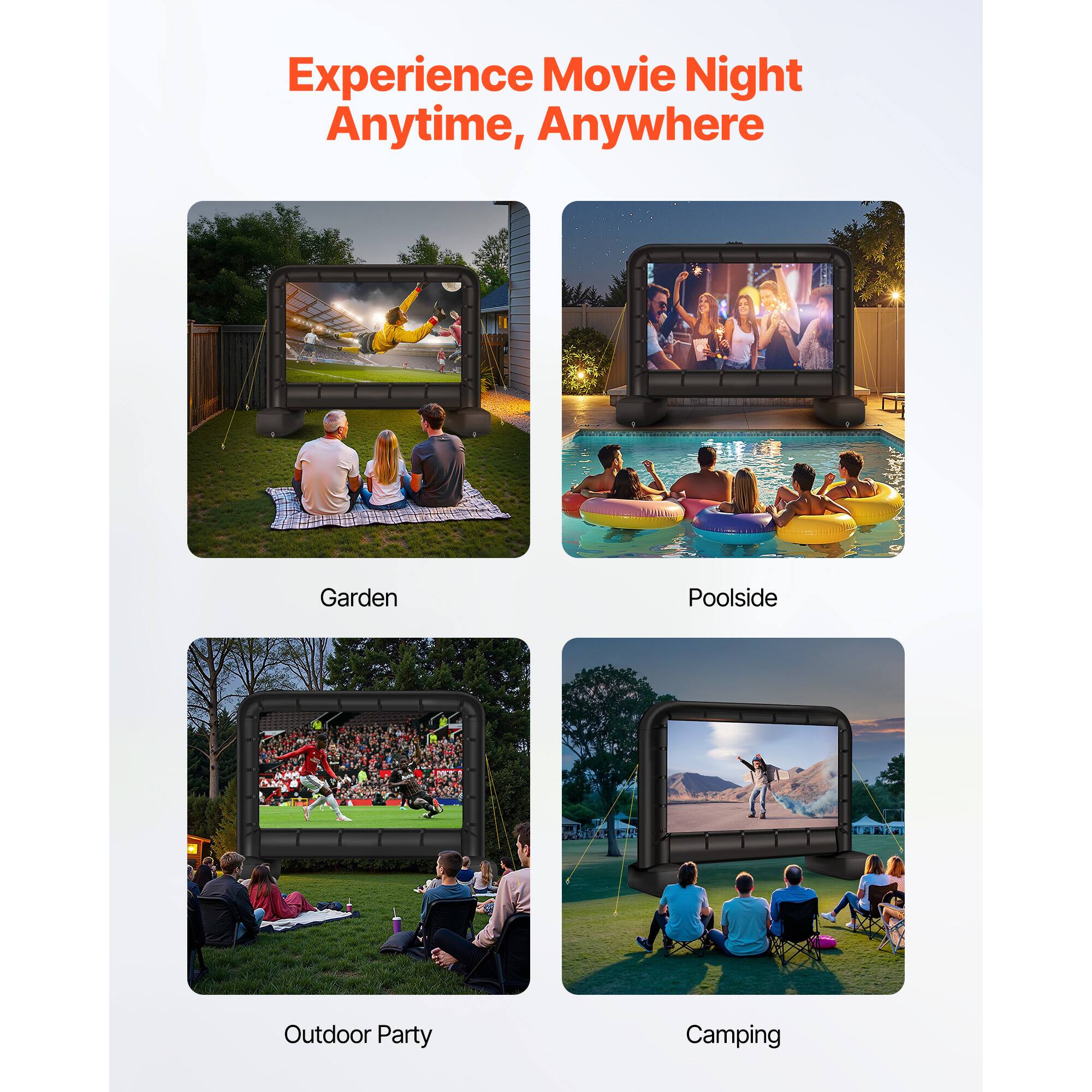 Experience Movie Night Anytime, Anywhere

Garden
Poolside
Outdoor Party
Camping