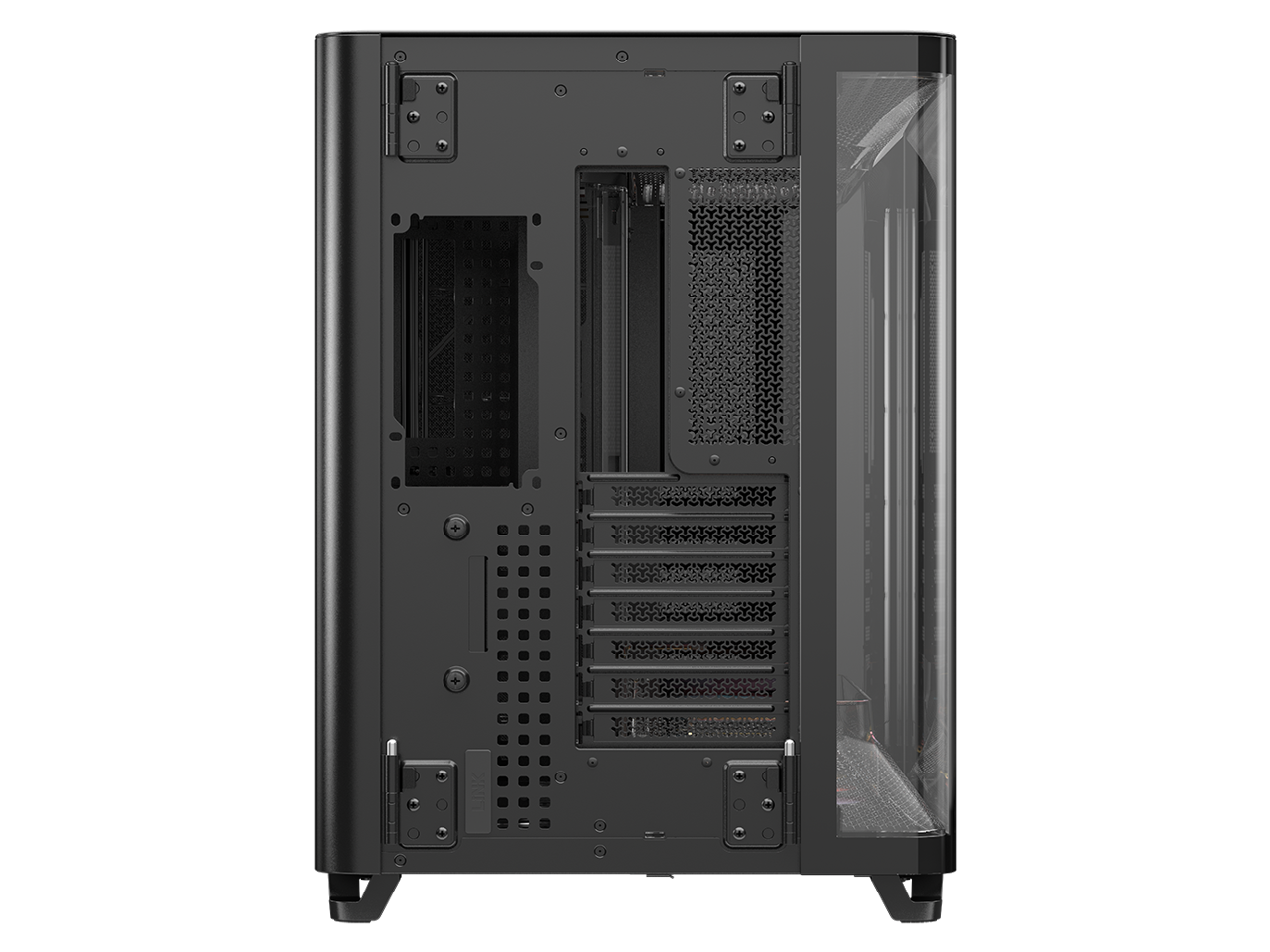 Alt View 7. CORSAIR - Corsair AIR 5400 RS-R ARGB Triple Chamber Mid-Tower Case - Black, 3x RS-R 120mm Fans, BTF Design - Black.