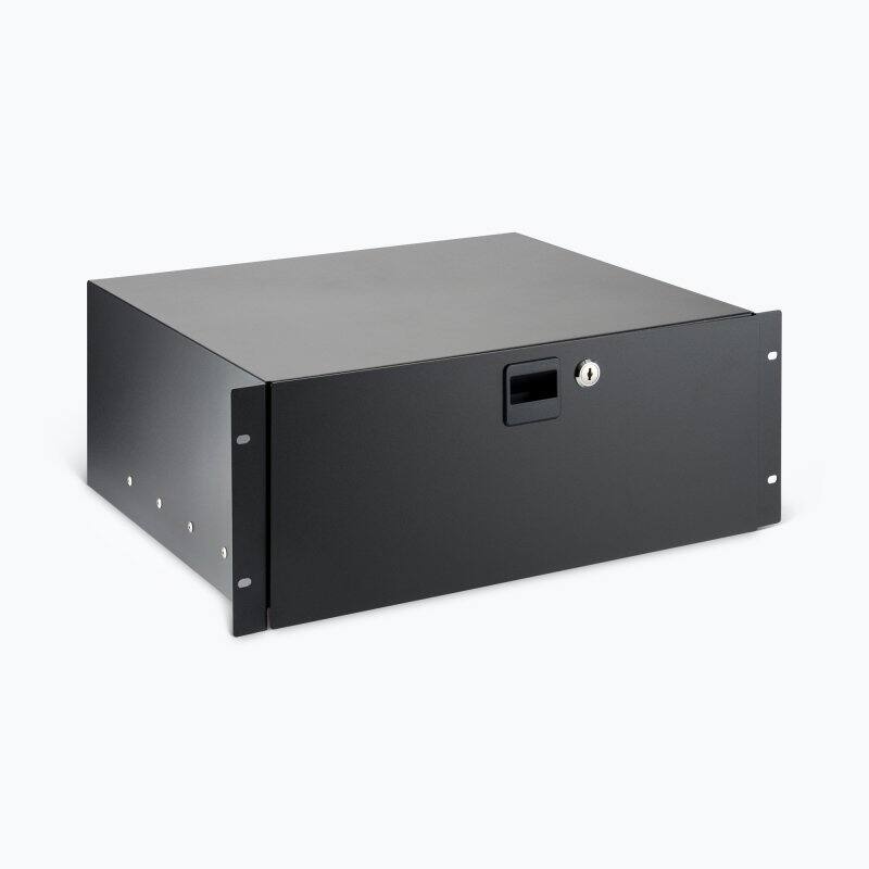 Back. On Stage Stands - On-Stage Locking Rack Drawer, 4U (RDL4000) - Black.