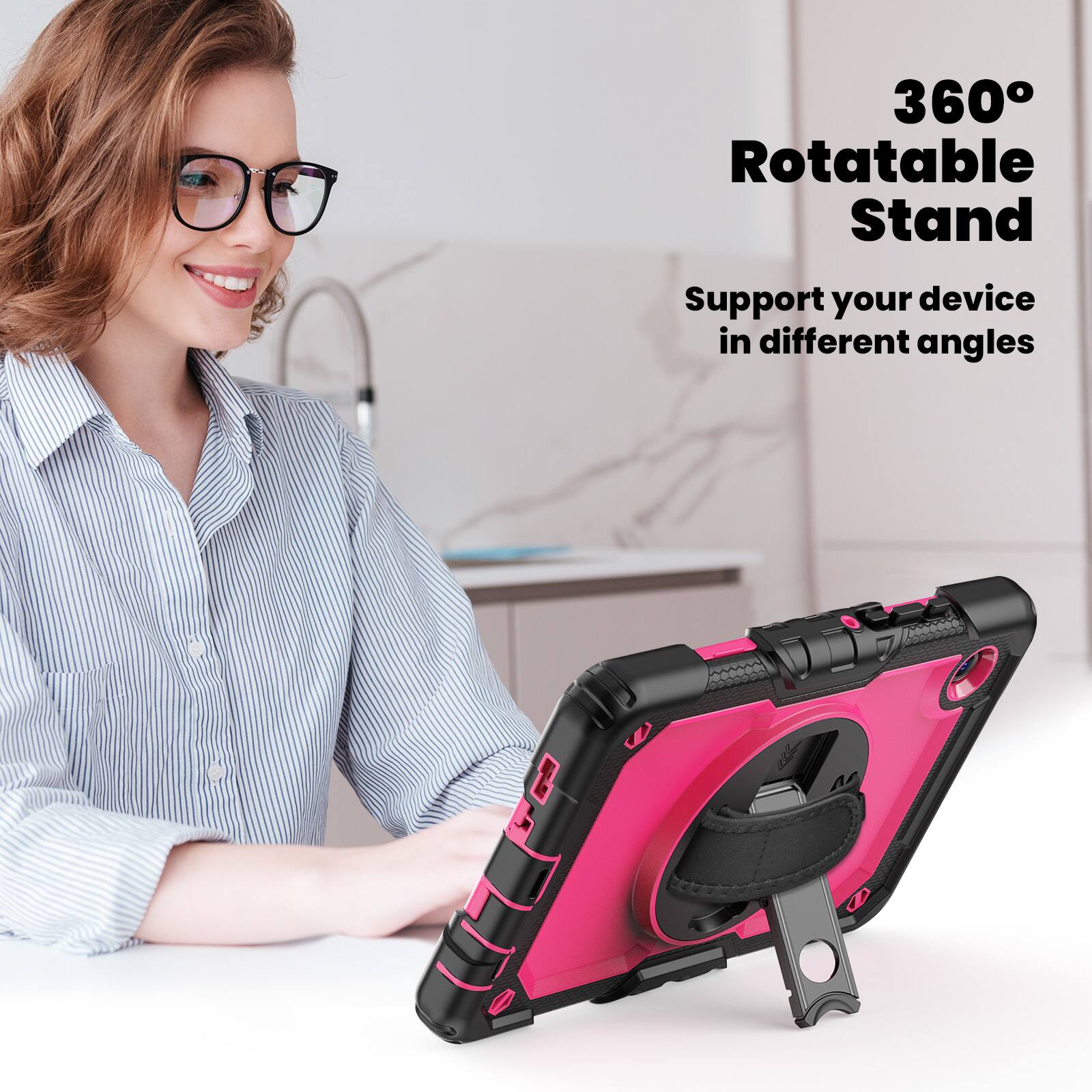 360° Rotatable Stand  
Support your device in different angles