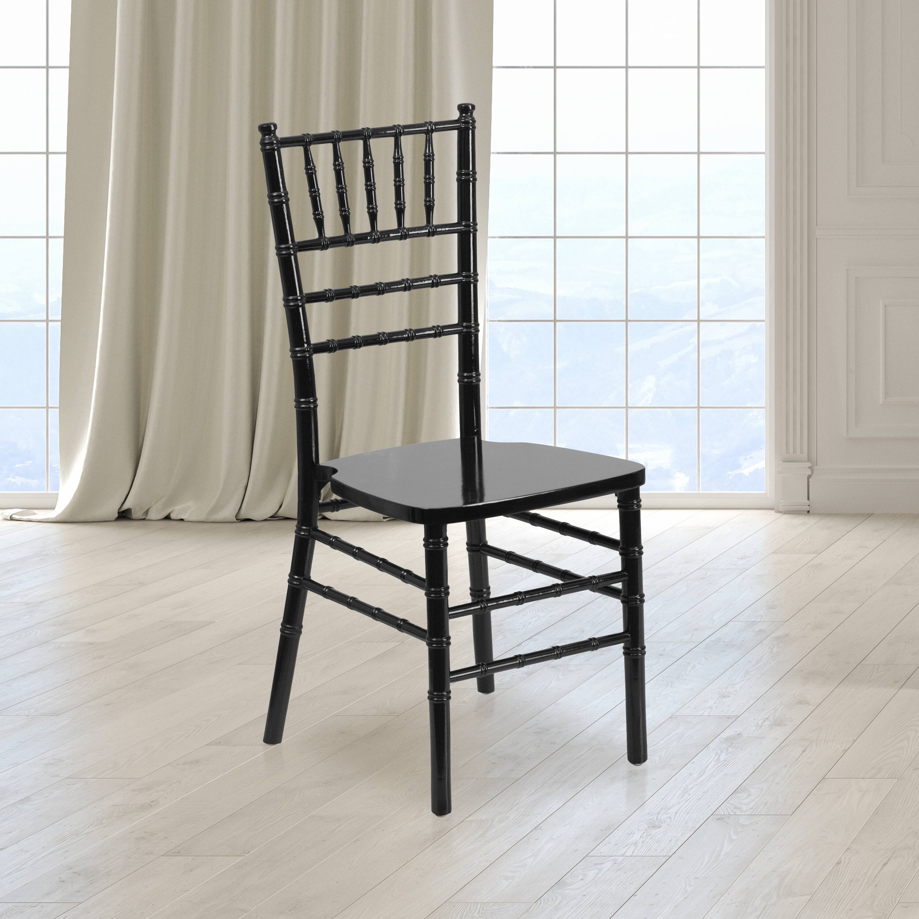 Alt View 1. Emma + Oliver - Wedding & Event Wood Chiavari Dining Chair - Black.