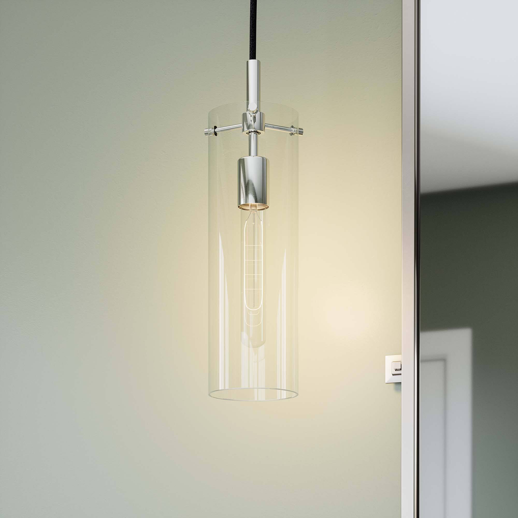 Front. Modway - Skylark Pendant Light by Modway - Clear Polished Nickel.