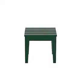WestinTrends - Ashore Outdoor Patio Modern Adirondack Side Table - Dark Green