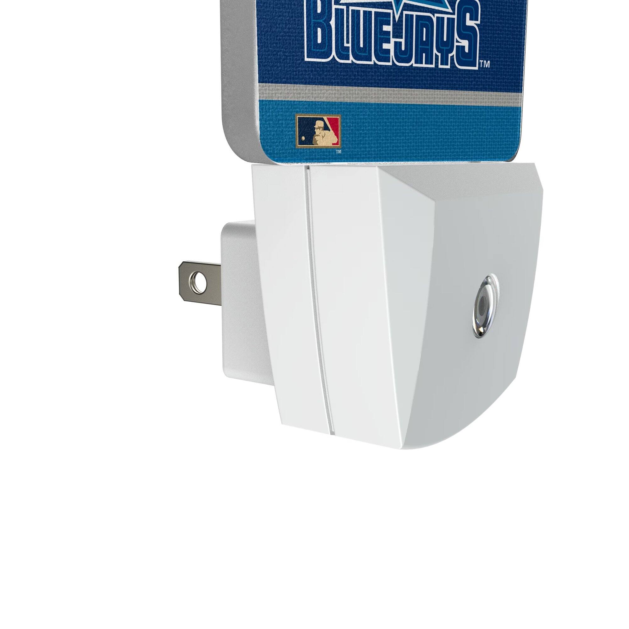 Alt View 2. Keyscaper - Toronto Blue Jays Stripe Design Nightlight 2-Pack - Multicolor.