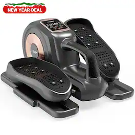 HARISON - Under Desk Elliptical Machine with Multi-Functional LCD Display, Ellipse Leg Exerciser for Seniors(BB304) - Black