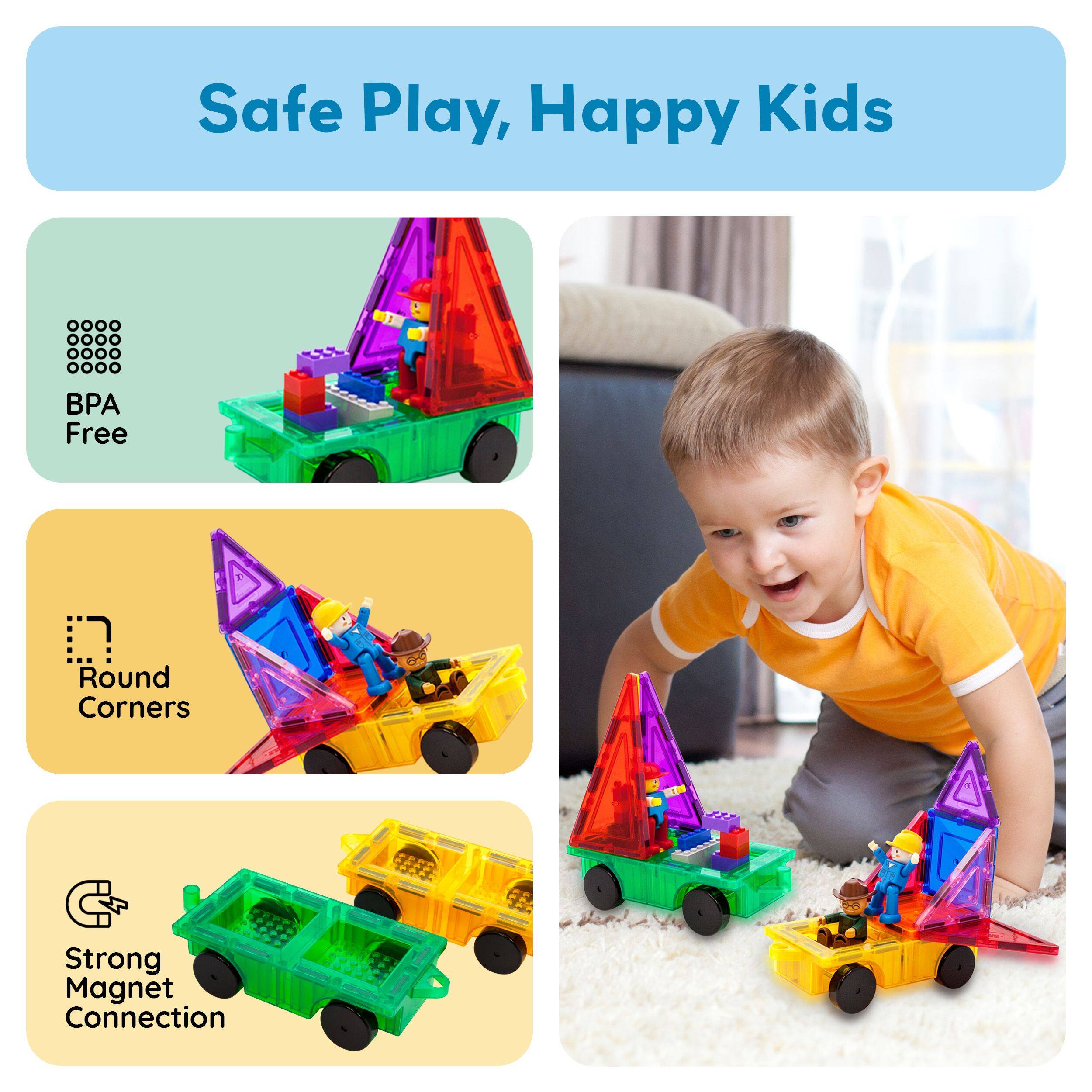Safe Play, Happy Kids
BPA Free
Round Corners
Strong Magnet Connection