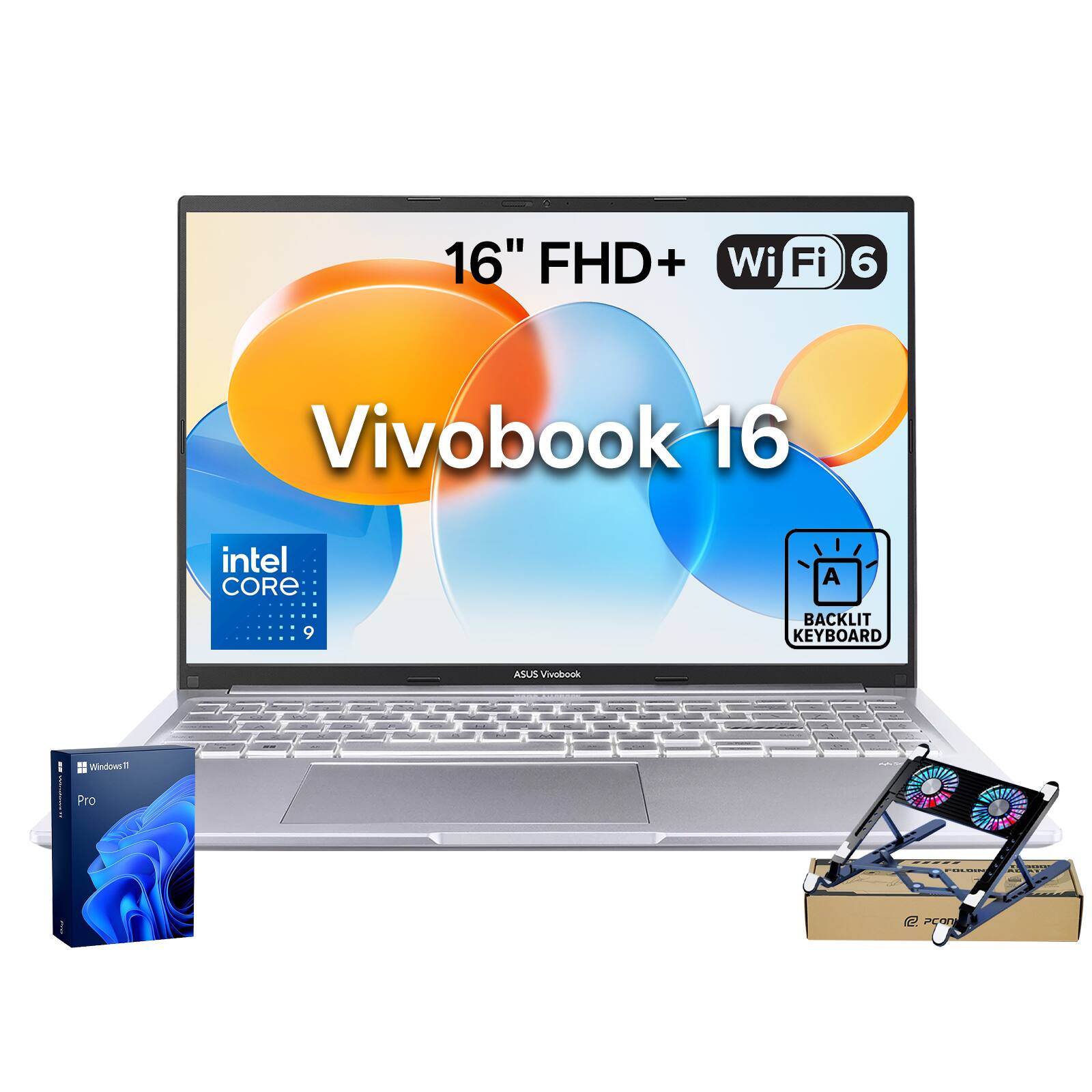 16" FHD+ Wi-Fi 6 Vivobook 16 Intel Core i9 Backlit Keyboard ASUS Vivobook Windows 11 Pro