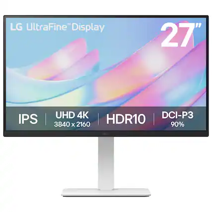 LG UltraFine™ Display
27"
IPS
UHD 4K
3840 x 2160
HDR10
DCI-P3 90%