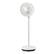Alt View 16. Costway - 9'' Oscillating Pedestal Fan Portable Floor Fan with 3 Adjustable Heights and Speeds - White.