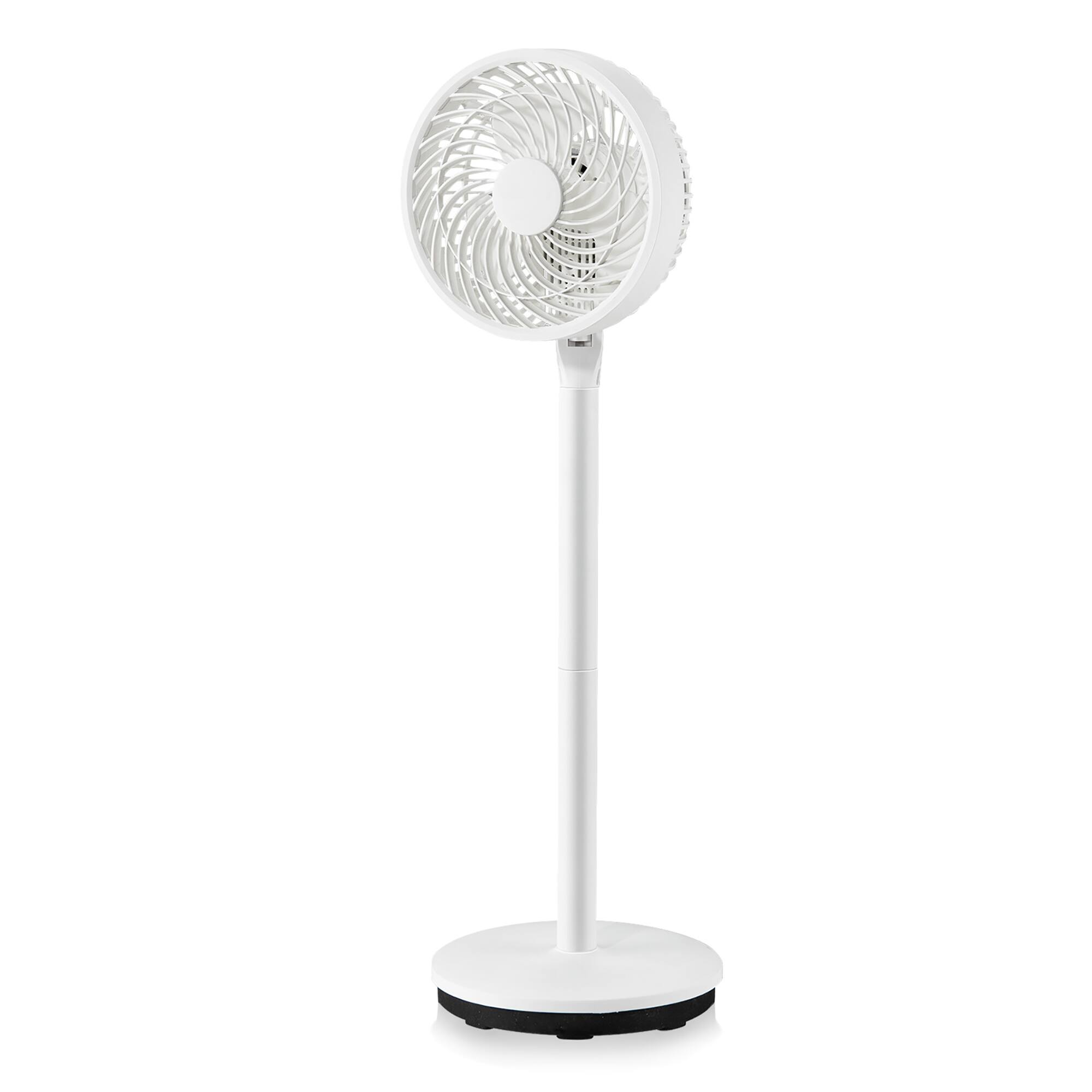 Alt View 16. Costway - 9'' Oscillating Pedestal Fan Portable Floor Fan with 3 Adjustable Heights and Speeds - White.