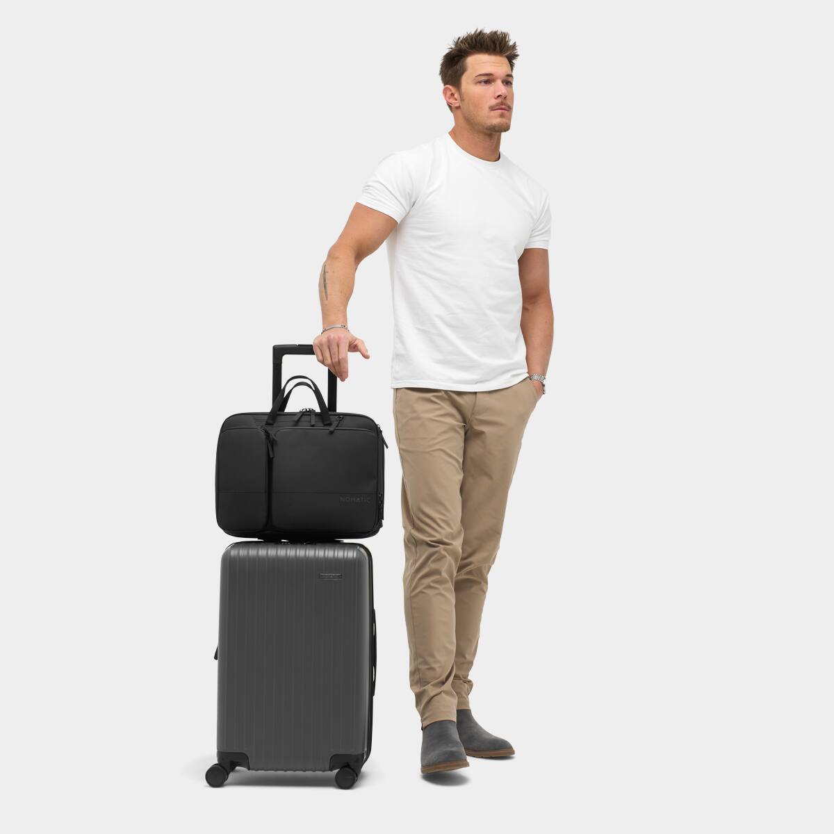 Alt View 1. Nomatic - Slim Messenger Laptop Bag with RFID Pocket, Tech Organizer, Water-Resistant Zippers & Expansion Design - Black.