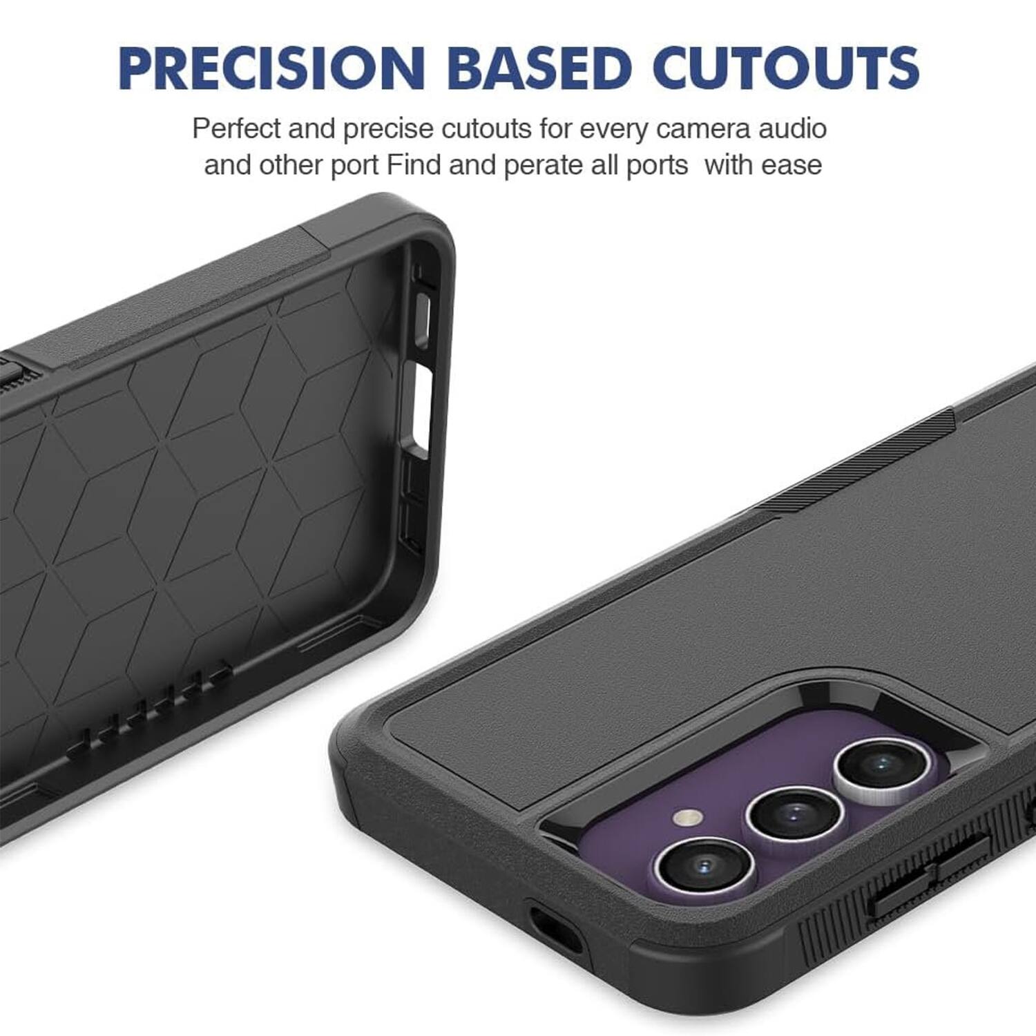 PRECISION BASED CUTOUTS  
Perfect and precise cutouts for every camera, audio, and other port. Find and operate all ports with ease