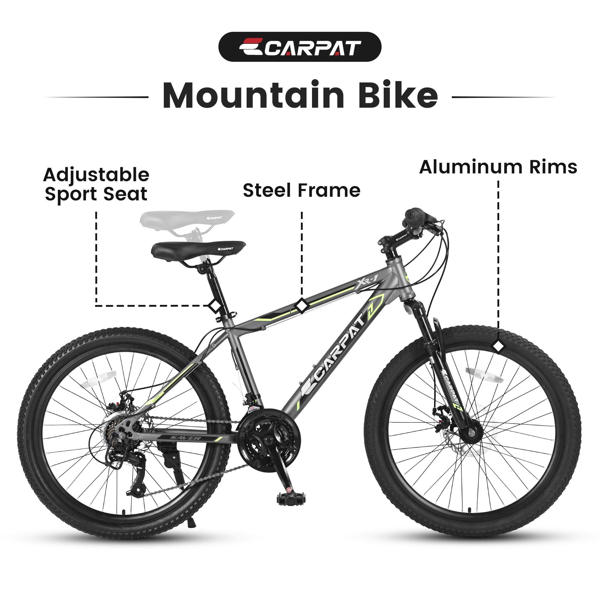 CARPAT Mountain Bike Adjustable Sport Seat Steel Frame Aluminum Rims - MAH CARPATZ