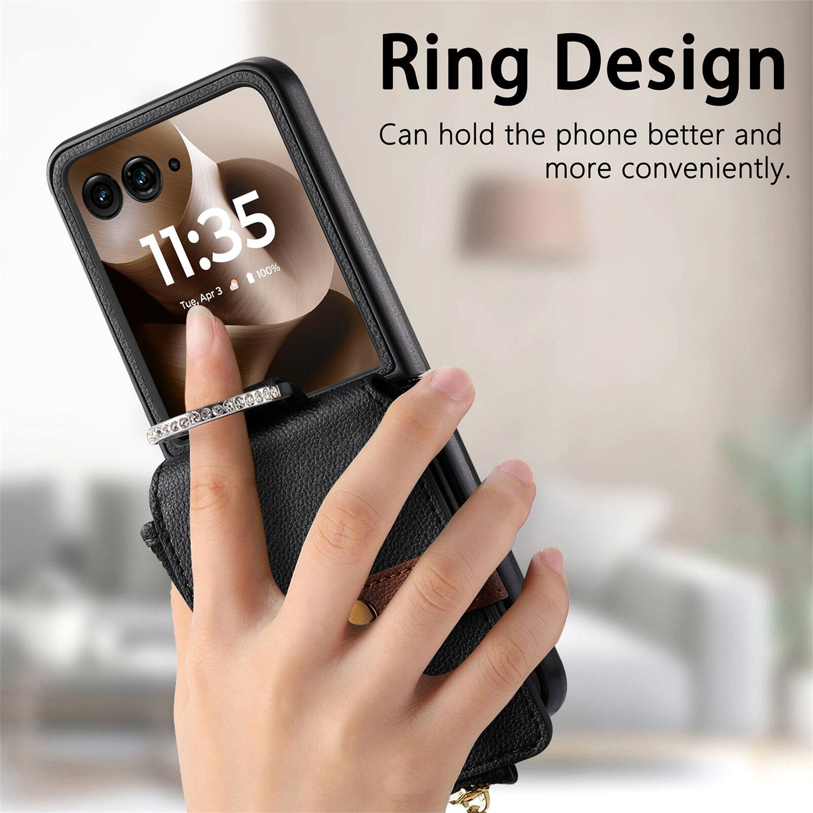 11:35 3 100% Tue, Apr 3

Ring Design

Can hold the phone better and more conveniently.