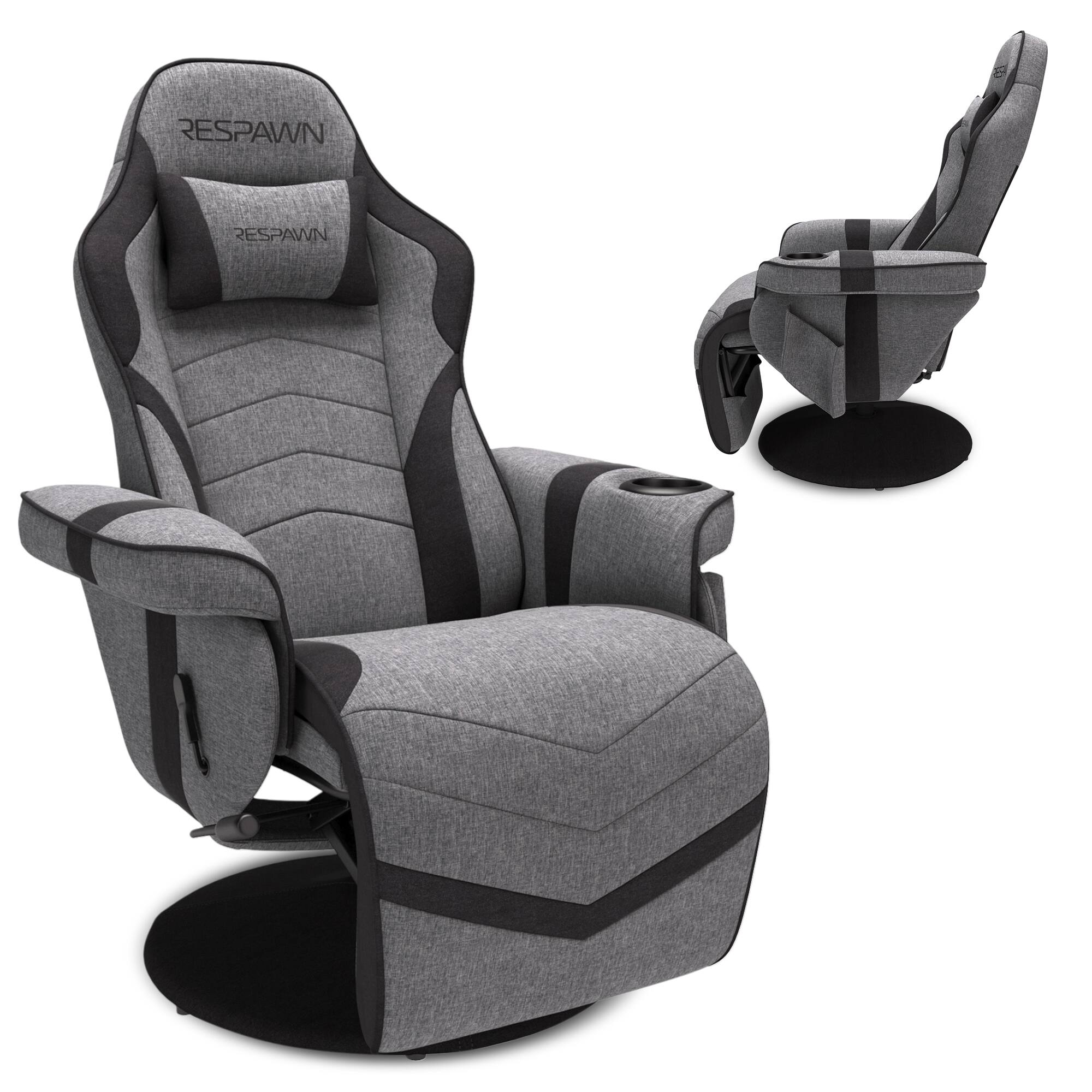 Respawn Products - RESPAWN 900 Gaming Recliner - Reclining Gaming Chair with Footrest, Gaming Chair Recliner - Gray Fabric