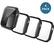 Front. Qixxronics - 4PACK for Apple Watch Series 3/2/1 (42mm) Screen Protector Case, Full Cover Protection - Black.