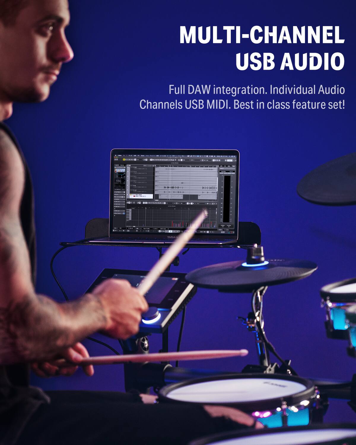 MULTI-CHANNEL USB AUDIO

Full DAW integration. Individual Audio Channels USB MIDI. Best in class feature set!