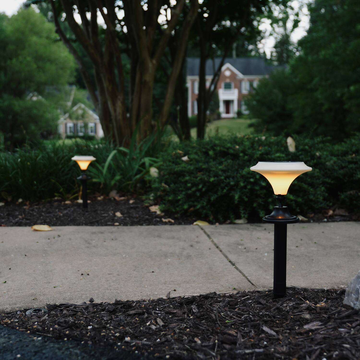 Back. MAXSA Innovations - Solar-Powered Integrated-LED Outdoor Martini Lamp Lights, 25 Lumens, 2 Pack - White.