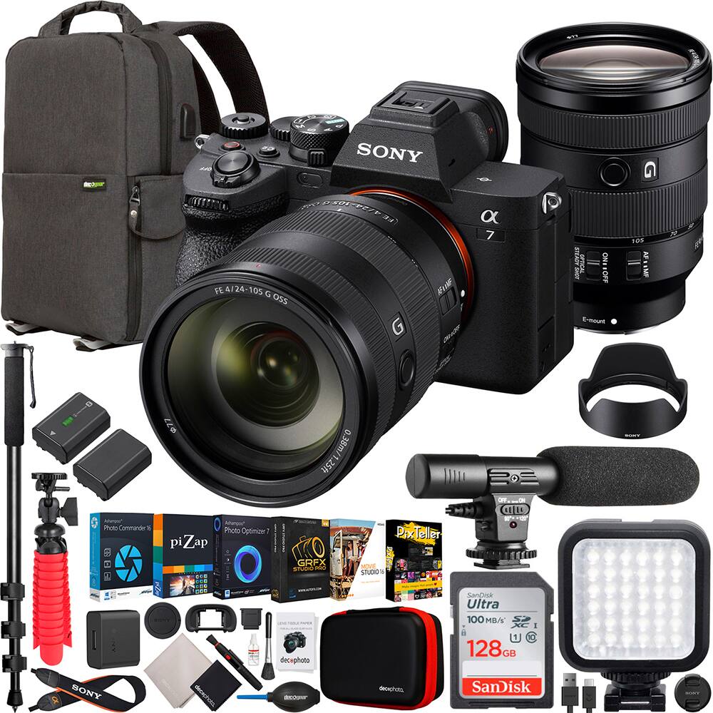 Bundle Sony a7 IV Full Frame Mirrorless Camera + 24 105mm F4 G OSS Lens ...