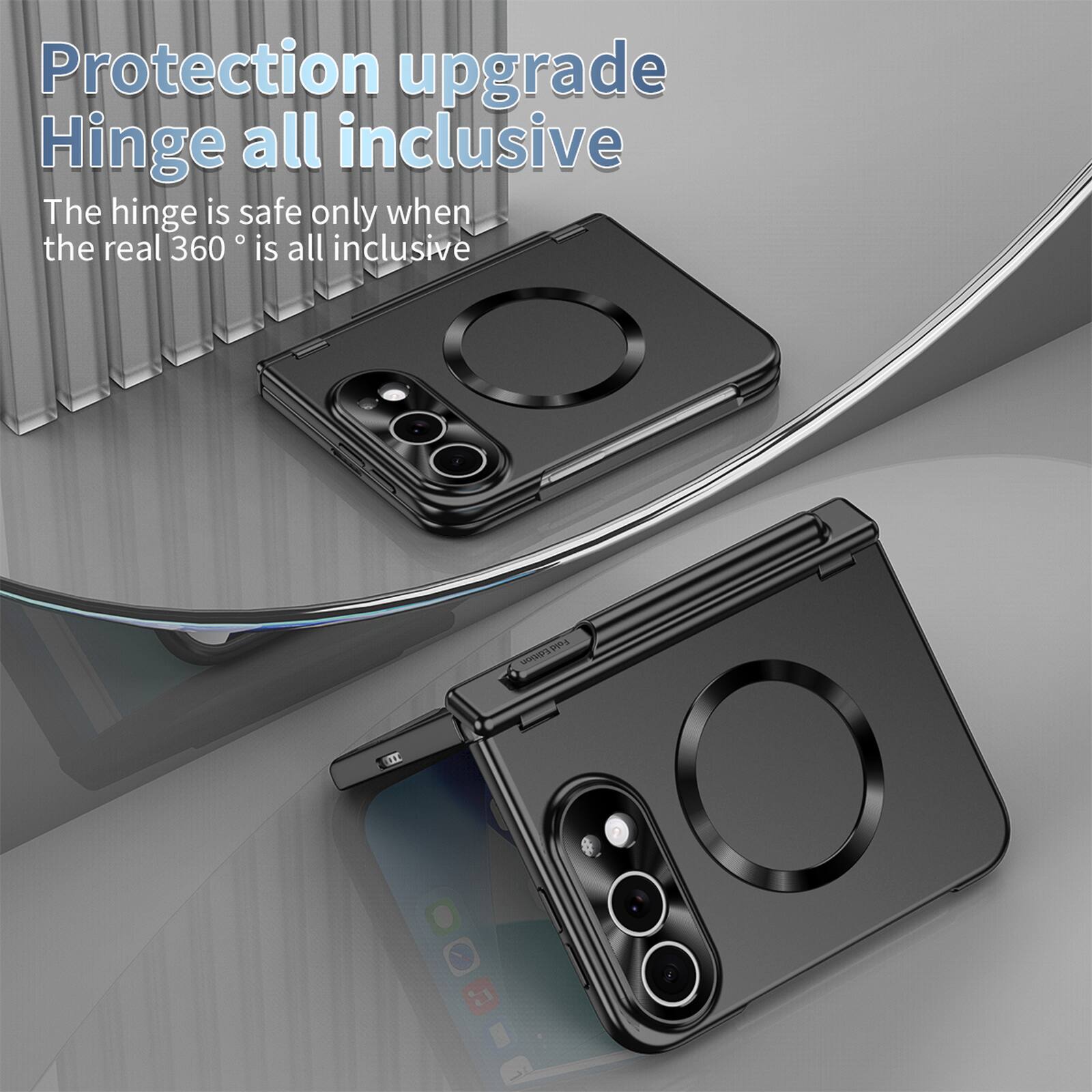 Protection upgrade  
Hinge all inclusive  
The hinge is safe only when the real 360° is all inclusive