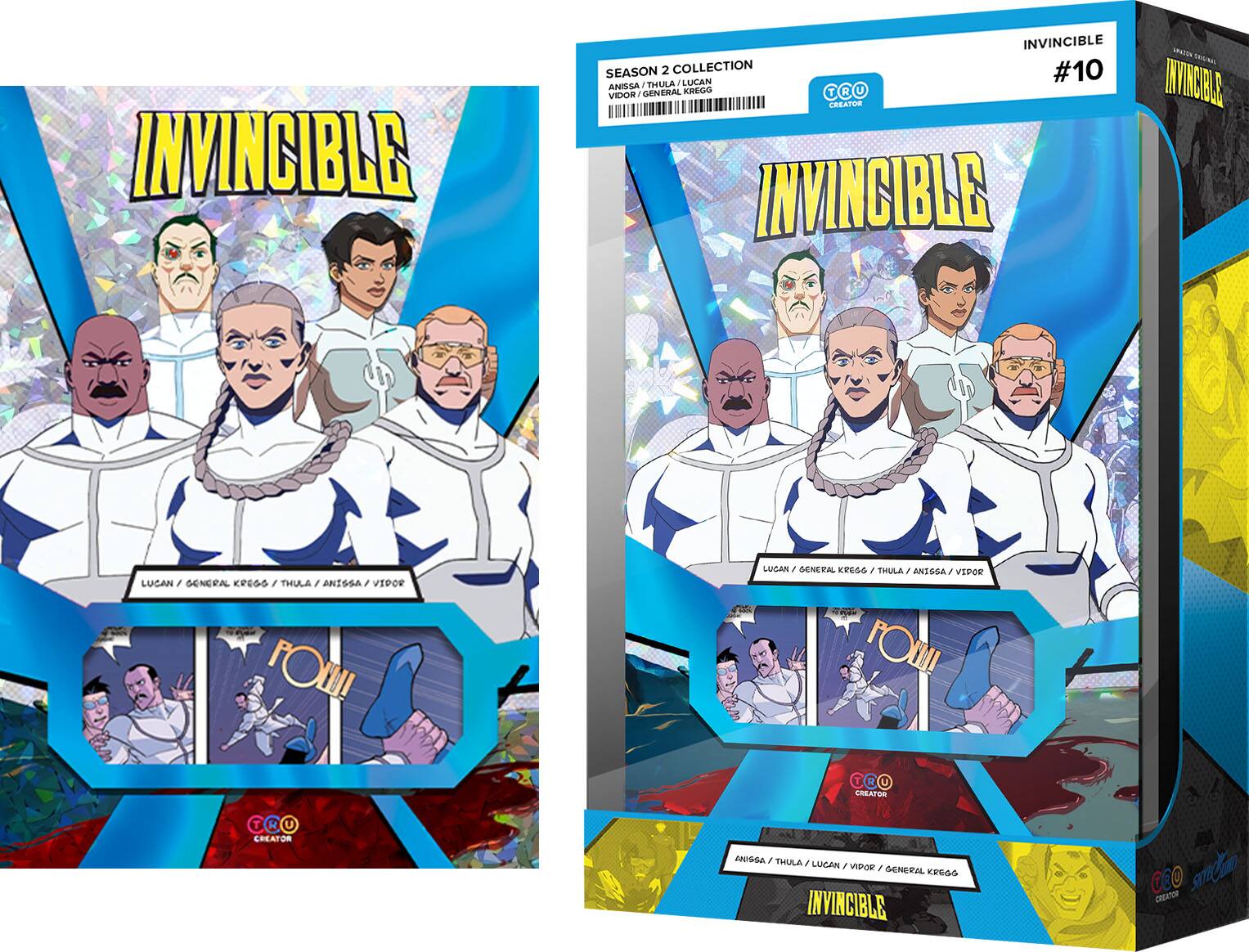 INVINCIBLE  
INVINCIBLE SEASON 2 COLLECTION #10  
ANTISA THULA, LUCAN / GENERAL KREGG  
T R U VIDOR CREATOR  
INVINCIBLE  
2014.1  
INVINCIBLE  
LUCAN / GENERAL / KREGG / THULA / ANISSA / VIDOR / / !!!  
LUCAN / GENERAL KYOGG, THULA / ANIGGA / VIPOR POLIII  
CCO CREATOR  
T R U CREATOR  
ANISSA / THULA / LUCAN, VIDOR / GENERAL KREGG  
INVINCIBLE  
CCO SKYEGUND CREATOR