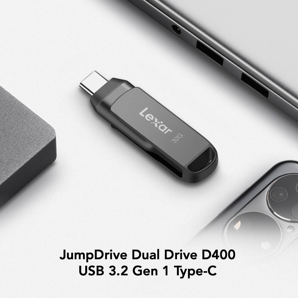 Lexar 32G  
JumpDrive Dual Drive D400 USB 3.2 Gen 1 Type-C