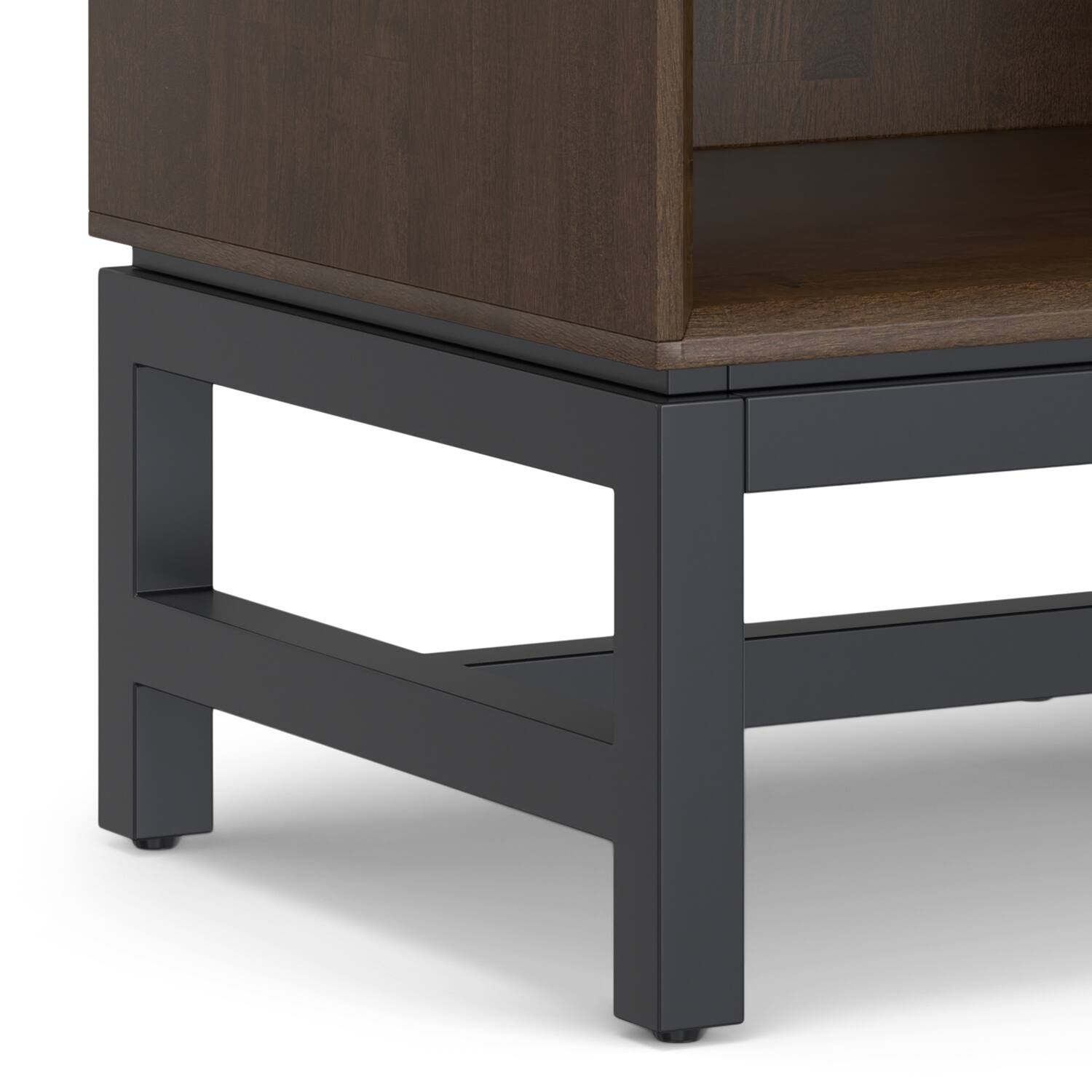 Alt View 8. Simpli Home - Simpli Home Banting 20 inch Wide Solid Wood Mid Century Nightstand in Walnut Brown - Walnut Brown.