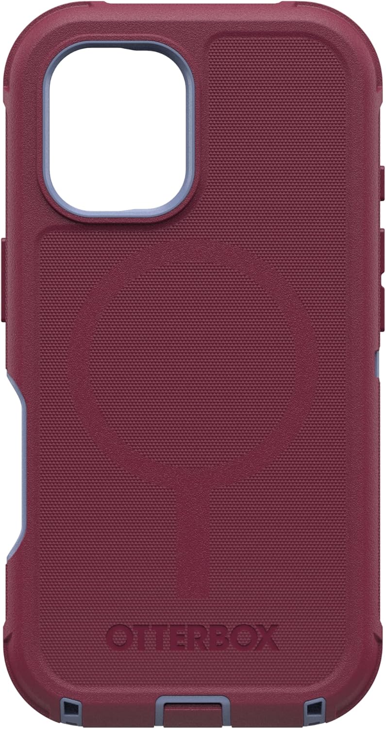 Alt View 2. OtterBox - OtterBox iPhone 16 (Only) Defender Series Case - Case Only - Built-in Magnets - Rugged & Durable - with Port Protection - Velvet Orchard (Pink & Blue).