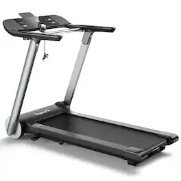Gymax - Electric Folding Treadmill Italy Designer Running Machine w/ Heart Rate Belt - Black