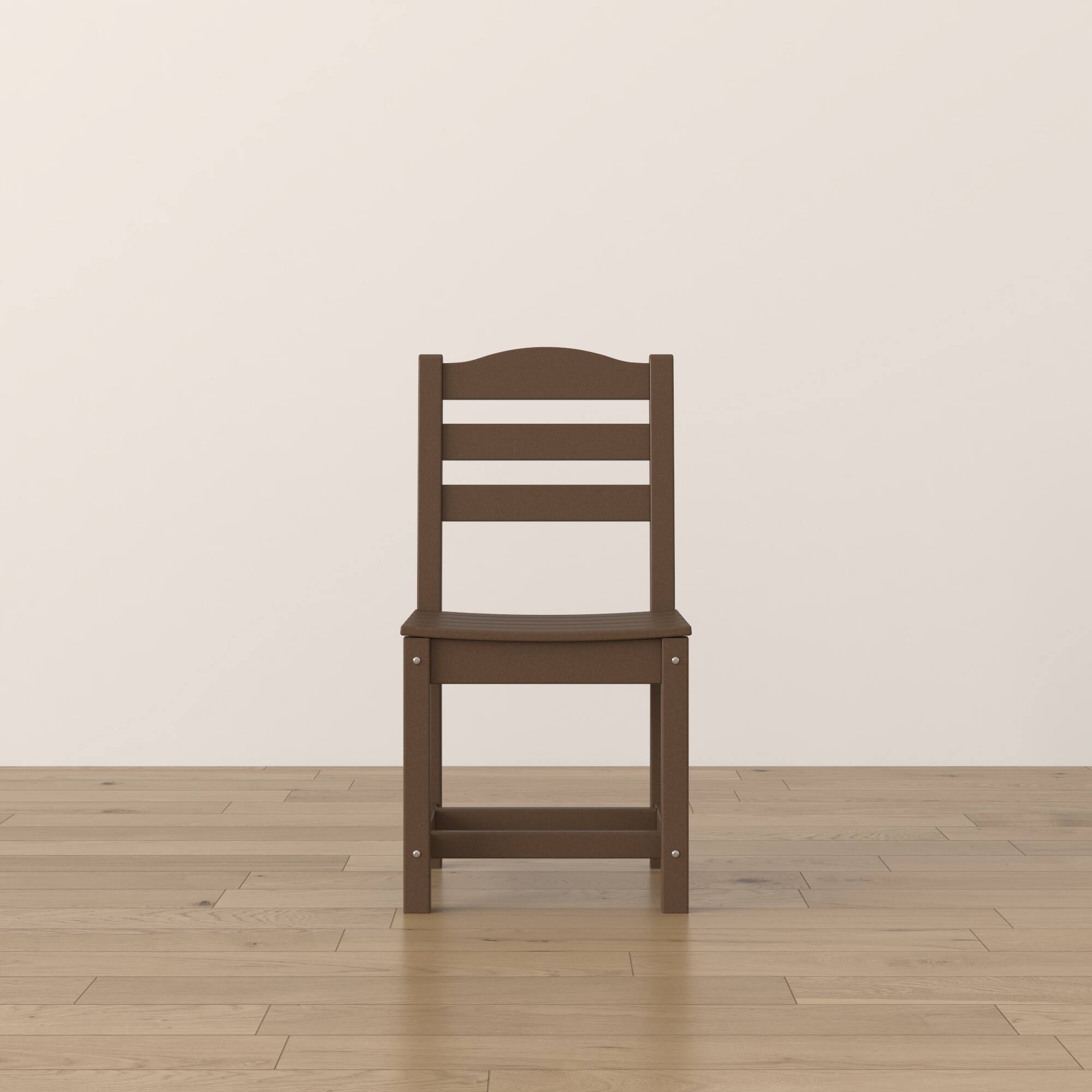 Alt View 7. Famapy - Pairs of HDPE Outdoor Armless Dining Chair - 4 Colors Weatherproof Patio Chair for Garden, Poolside 330LBS Capacity - Dark Brown.