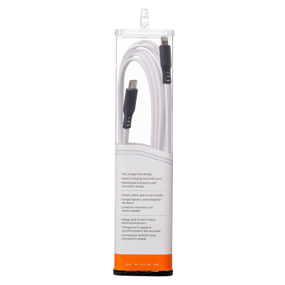Ventev Flat USB C to Apple Lightning High Speed Tangle Free 6 Foot ...