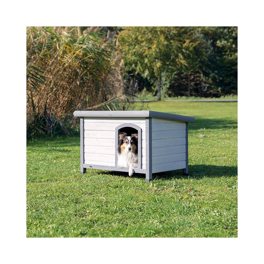 Angle. TRIXIE - Natura Classic Dog House - Gray.
