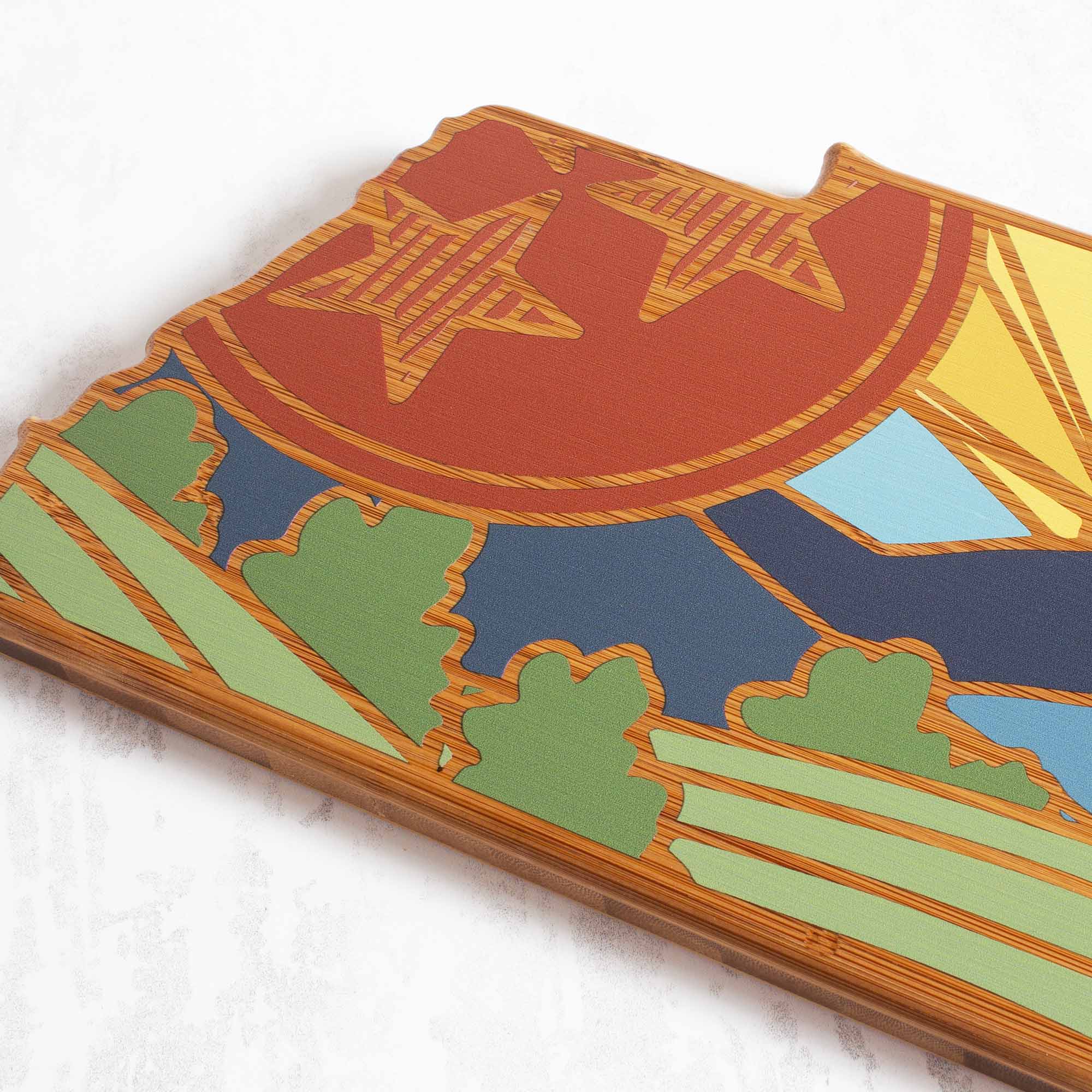 Alt View 1. Totally Bamboo - Tennessee Cutting Board with Artwork by Summer Stokes.