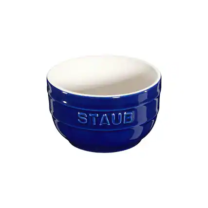 Front. Staub - Staub Ceramic 2-pc Prep Bowl Set - Dark Blue - Dark Blue.