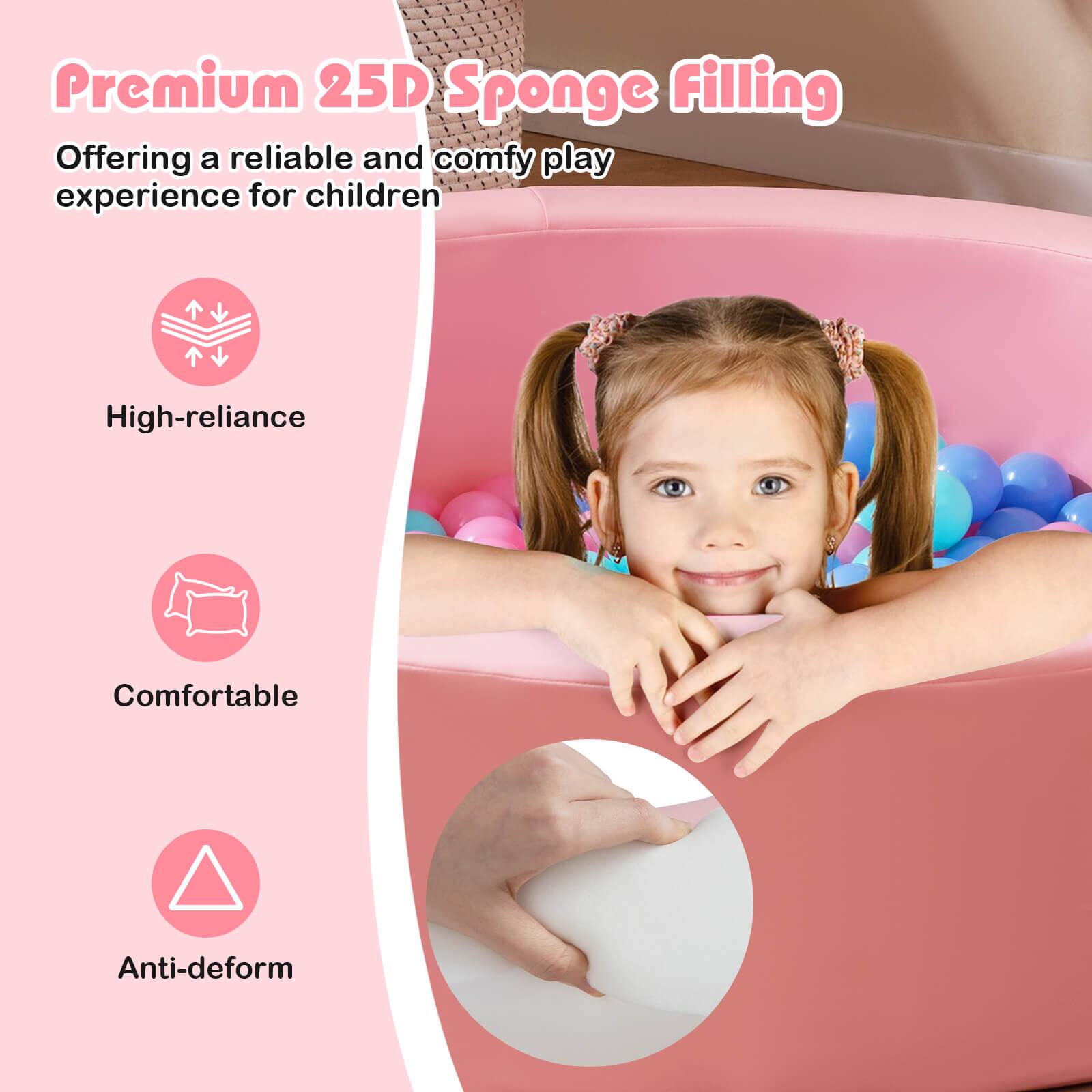 Premium 25D Sponge Filling  
Offering a reliable and comfy play experience for children  

- High-reliance  
- Comfortable  
- Anti-deform