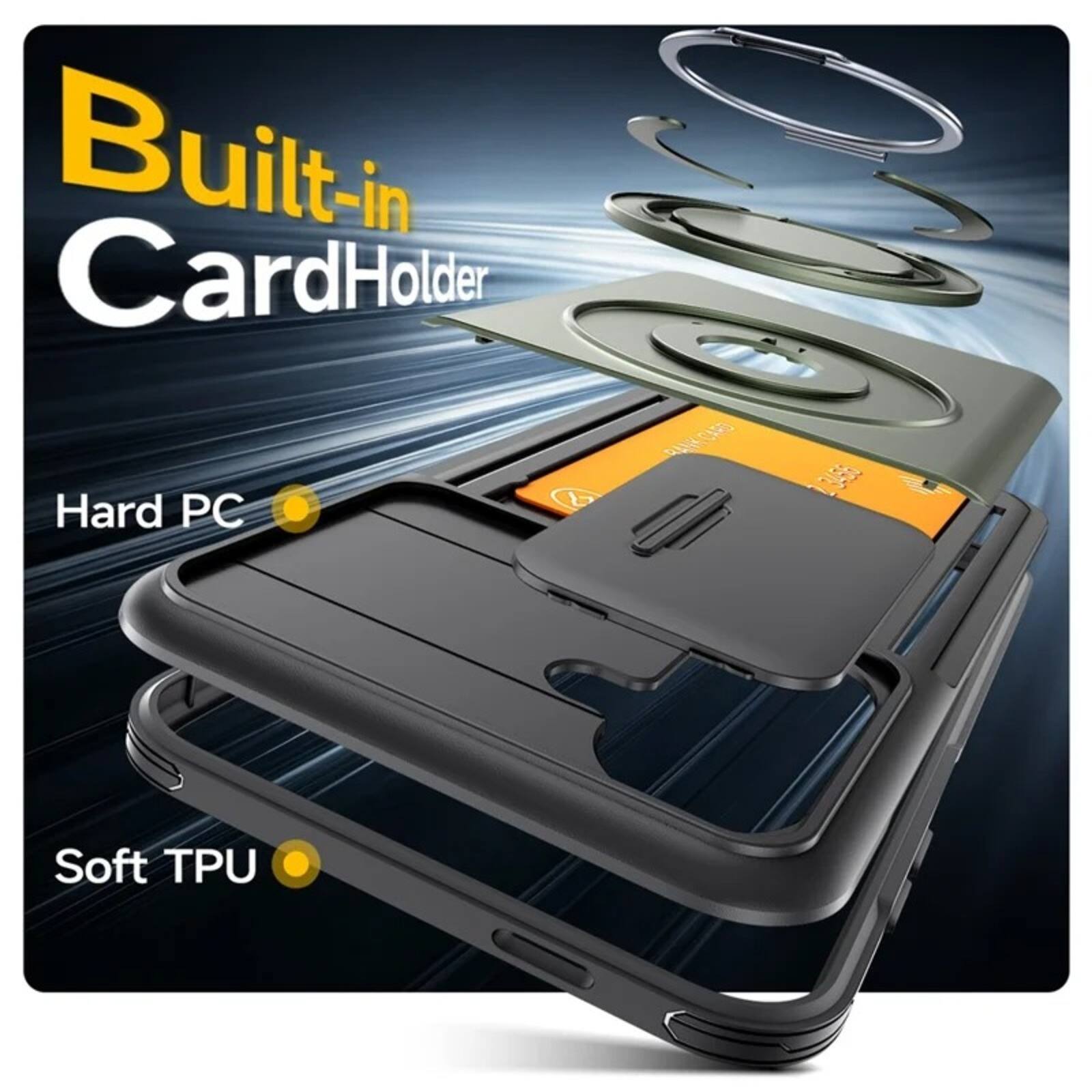 Built-in CardHolder  
Hard PC  
Soft TPU