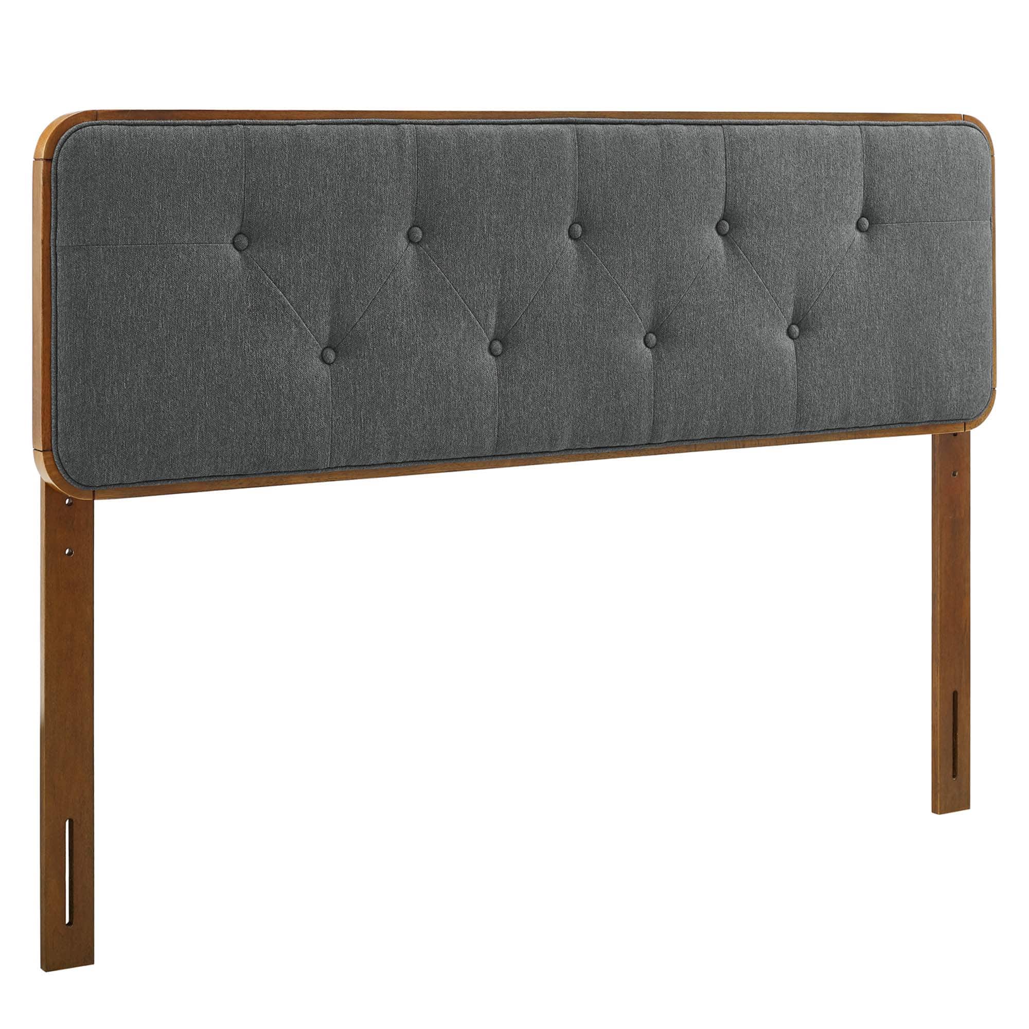 Collins Tufted Fabric and Wood Full Headboard by Modway - Black
