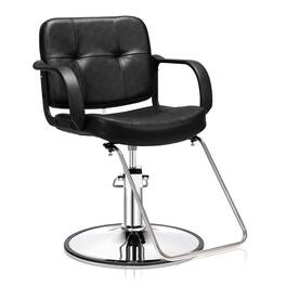 Winado - Hydraulic Salon Barber Chair Shampoo Hair Styling Beauty Spa Equipment Multi-Function Leather Styling & Shampoo Chair - Black