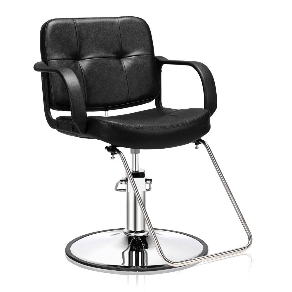 Winado - Hydraulic Salon Barber Chair Shampoo Hair Styling Beauty Spa Equipment Multi-Function Leather Styling & Shampoo Chair - Black