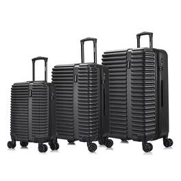 InUSA - Ally lightweight hardside spinner 3 Piece Luggage Set 20"/24"/28" - Black
