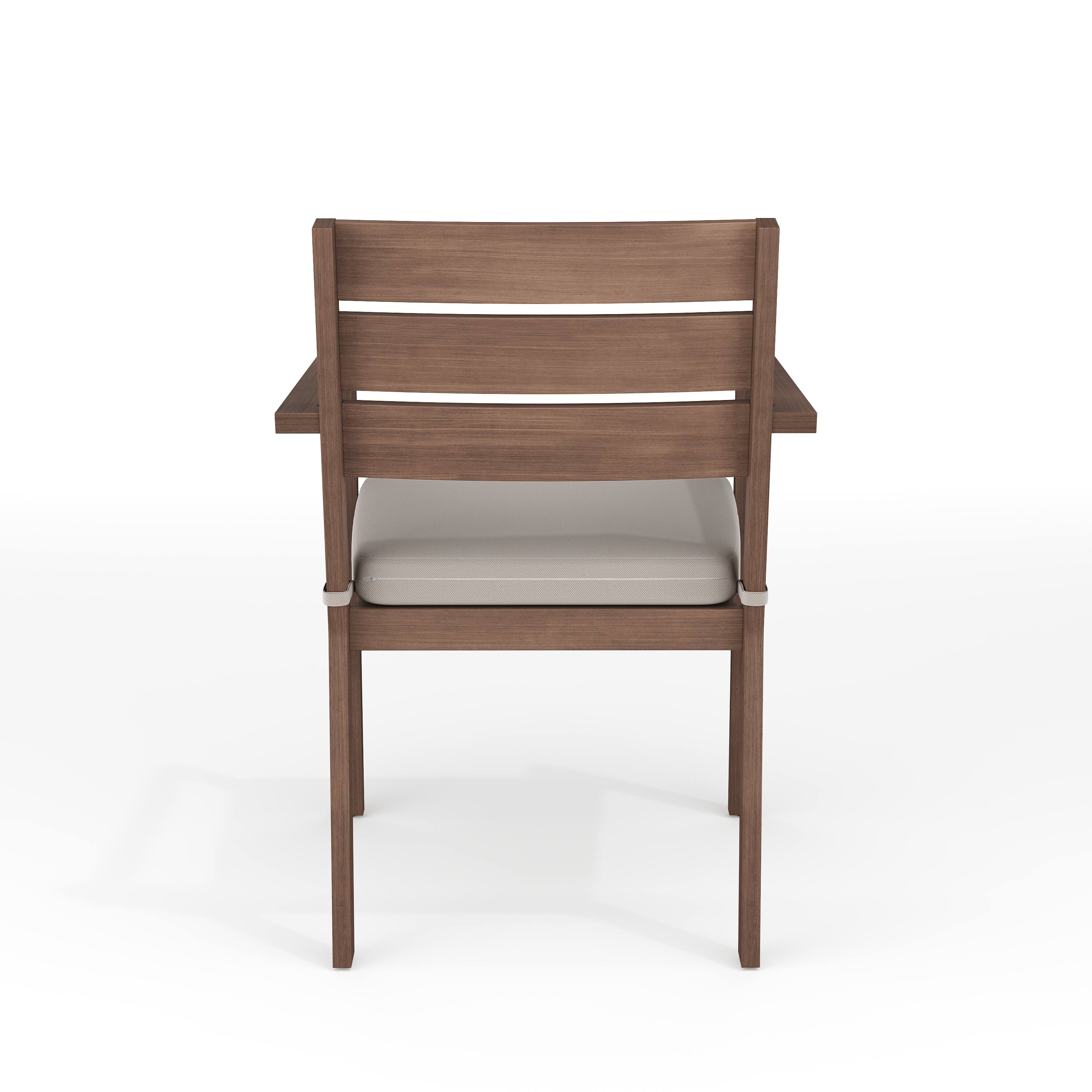 Alt View 8. Martha Stewart - Bedford All-Weather Stacking Patio Dining Armchair with Seat Cushion - Brown.